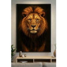 Nt Handmade Mc Home Art Çerçeveli Uv Baskı Aslan Duvar Tablosu – Modern & Şık Duvar Dekoru