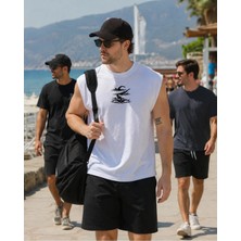 Urban Trend Store Urbantrendstore Baskılı Unisex Pamuklu Antrenman Sporcu Atleti Oversize Tişört Fitness Gym