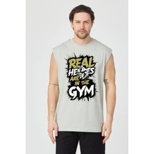 Urban Trend Store Urbantrendstore Baskılı Unisex Pamuklu Antrenman Sporcu Atleti Oversize Tişört Fitness Gym