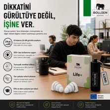Bollsen Life+ Ofis ve Ders Çalışma Kulak Tıkaçları Silikon 24 Db Snr Gürültü Azaltıcı Mizofoni Için Açık Ofis Kütüphane Rahat Gün Boyu Kullanım Kolay Takma Çıkarma Dayanıklı Tekrar Kullanılabilir 150X