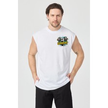 Urban Trend Store Urbantrendstore Baskılı Unisex Pamuklu Antrenman Sporcu Atleti Oversize Tişört Fitness Gym