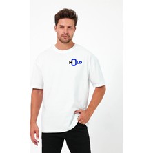 Urban Trend Store Urbantrendstore Hold Unisex Sade Basic Yazlık Beyaz Tshirt Oversize Fit Rahat Geniş Salaş T-Shirt Günlük Tişört