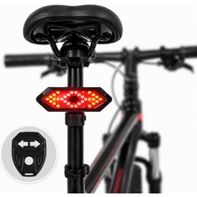 Multizone Kablosuz Bisiklet Sinyal Lambası USB Şarjlı Arka Stop Lambası Kumandalı LED Uyarı Işığı