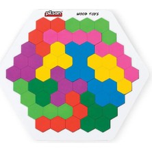 Bst Pilsan Ahşap Petek Tangram Kutu Oyunları Cocuk Hediyesi