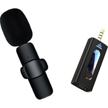 Tastech 3.5mm Girişli Kablosuz Yaka Mikrofonu Wireless Aux Giriş Kamera Araç Hoparlör Telefon