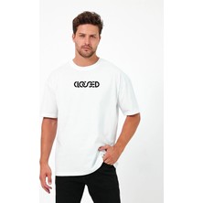 Urban Trend Store Urbantrendstore Closed Unisex Sade Basic Yazlık Beyaz Tshirt Oversize Fit Rahat Geniş Salaş T-Shirt Günlük Tişört