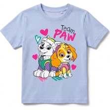Urban Trend Store Urbantrendstore Paw Patrol Unisex Kız Çocuk Erkek Çocuk Bisiklet Yuvarlak Yaka Basic Kısa Kollu %100 Pamuk Tişört