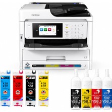 MSK Printers Epson Workforce WF-C5890DWF Çipsiz Yazılımlı Dahili Sistem A4 Yazıcı + 100.000 Sayfa Mürekkep Seti