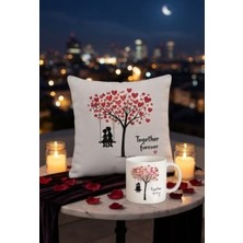Kadorex Design Together Forever Aşk Ağacı Kupa ve Kırlent Seti – Çiftlere Romantik Hediye