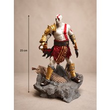 Pilovestik Kratos Figürü God Of War 16K Yüksek Çözünürlüklü Reçine 3D Baskı Koleksiyonluk Biblo 25 cm