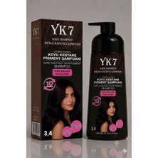Yk7 Kozmetik Yk7  Beyaz Kapatıcı (Koyu Kestane 3.4 ) Şampuan 300 Ml.