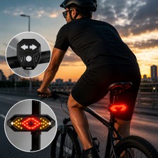 Multizone Bisiklet LED Arka Lambası Kablosuz Kumandalı Stop ve Sinyal Lambası USB Şarjlı