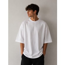 Shift Net Pazarlama Unısex Erkek/kadın Oversize Pamuklu Bisiklet Yaka T-Shirt