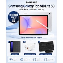 Samsung Galaxy Tab S10 Lite Simkart Uyumlu 5g 6/128GB Tablet Gri Hediye Paketi(Kılıf-Kalem-Klavyemouse-Hızlışarj Adaptör)