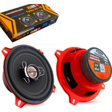 Boschmann 13CM Oto Hoparlör Koaksiyel 500W Tweeterli Kırmızı 2 Adet Turbo Xc-13