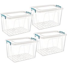 Empressco 30L Dikdörtgen Saklama Kabı, 4'lü Set, Sağlam ve Kullanışlı