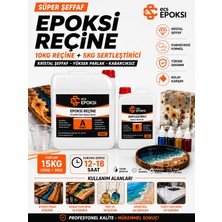 ECS Süper Şeffaf Epoksi Reçine 15 Kg (10 Kg Reçine + 5 Kg Sertleştirici) Epoksi Reçine