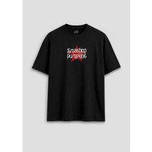  Smashing Pumpkins Yıldız Özel Tasarım Yazılı Baskılı Siyah Unisex Tişört