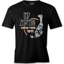  LED Zeppelin - World Tour Siyah Erkek Tshirt