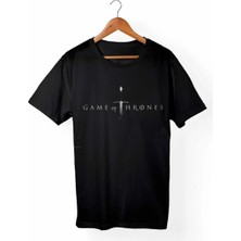  Erkek Siyah Game Of Thrones T-Shirt