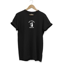  Siyah Unisex Bira En Iyi Arkadaşım Baskılı Kısa Kollu T-Shirt