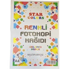 Star Colors Renkli Fotokopi Kağıdı A4 100 Yaprak Çok Amaçlı Colored Paper 21X29.7 cm