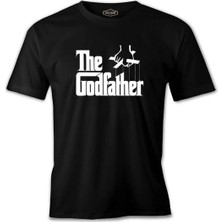 The Godfather - Logo Siyah Erkek Tshirt