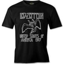  LED Zeppelin - 1977 Siyah Erkek Tshirt