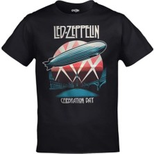  Unisex Siyah LED Zeppelin Celebration Day Baskılı