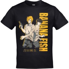  Banana Fish Ash Lynx Eiji Okumura Anime Baskılı Unisex Siyah