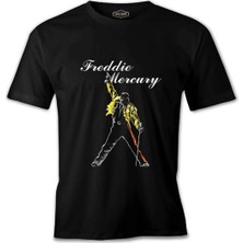  Freddie Mercury - King Of Queen Siyah Erkek Tshirt