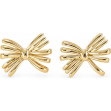 Serelya Pirinç Gold Renk Fiyonk Küpe