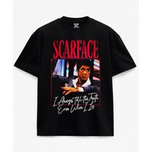  Scarface Tony Montana Al Pacino Baskılı Siyah Unisex Tişört
