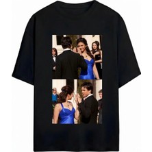  The Vampire Diaries Baskılı Unisex Oversize %100 Pamuklu T-Shirt