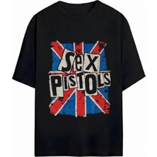  Sex Pistols Music Baskılı Unisex Oversize %100 Pamuklu T-Shirt