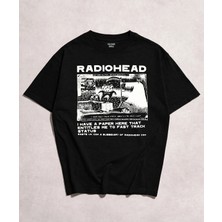  Radiohead Baskılı Siyah Unisex Tişört