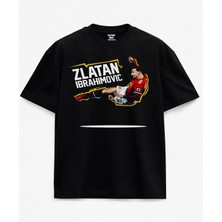  Zlatan Ibrahimovic Baskılı Siyah Unisex Tişört