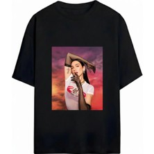  Dua Lipa Baskılı Unisex Oversize T-Shirt