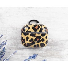 BloominBag Aurel Snap Leopard Tan Hakiki Deri Airpods 3 Kılıfı – Charm Airpods Case