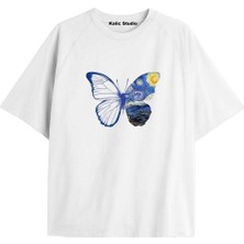  Unisex Van Gogh Baskılı Oversize Tshirt