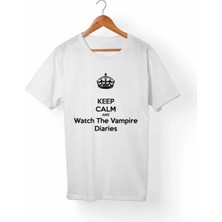  Unisex Beyaz Vampire Diaries Tişört