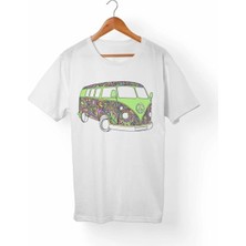  Vw Bus-Hippie Beyaz Tişört