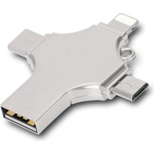 Armüz Otg 4in1 Cep Telefonu Çok Fonksiyonlu USB Flash Bellek 64 GB Type-C, Micro Sd ve Kart Okuyucu