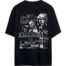  The Godfather Baskılı Unisex %100 Pamuklu Oversize T-Shirt