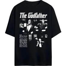  The Godfather Baskılı Unisex %100 Pamuklu Oversize T-Shirt