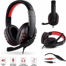 Tastech PG-6960 Mikrofonlu Oyuncu Kulaklığı Stereo Ses Volume Ayarlı Kulaküstü Kablolu Pc Kulaklık Game Headphone 2 Metre Kablo Uzunluğu