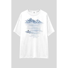  But Why Yalnız Nihilist Penguen T-Shirt | Unisex %100 Pamuk Siyah & Beyaz Baskılı Oversize Tee
