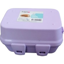 Tuffex Master Lunch Box Beslenme Kabı Mor Lila Plastik Mandallı Sefer Tası TP510