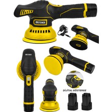 Steiner 12V Orbital Dijital Göstergeli 6 Kademeli Pasta Cila Kaporta Parlatma Şarjlı Polisaj Makinesi Sarı