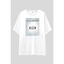  Game Of Thrones T-Shirt | Unisex %100 Pamuk Siyah & Beyaz Baskılı Özel Tasarım Tee